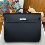 HERM Kelly Depeches 36 Briefcase in Black