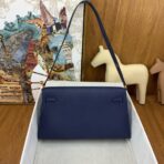 HERM Kelly Elan  Bag In Blue Saphir Chevre Mysore - Image 2