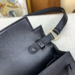 HERM Kelly Elan  Bag In Black Chevre Mysore - Image 11