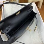 HERM Kelly Elan  Bag In Black Chevre Mysore - Image 4