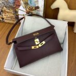 HERM Kelly Elan  Bag In Rouge Sellier Chevre Mysore - Image 4