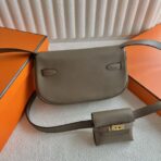 HERM Kelly Moove Handmade Bag in Taupe Swift - Image 7