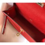 HERM Kelly Pochette Bag In Red - Image 8