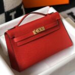 HERM Kelly Pochette Bag In Red