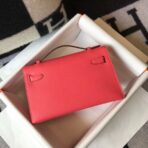 HERM Kelly Pochette Bag In Rose Lipstick - Image 3