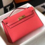 HERM Kelly Pochette Bag In Rose Lipstick