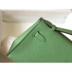 HERM Kelly Pochette Bag In Vert Criquet - Image 5