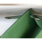 HERM Kelly Pochette Bag In Vert Criquet - Image 7
