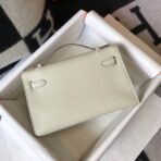 HERM Kelly Pochette Bag In White - Image 2