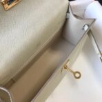 HERM Kelly Pochette Bag In White - Image 8