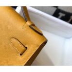 HERM Kelly Pochette Bag In Yellow - Image 6