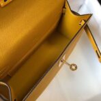 HERM Kelly Pochette Bag In Yellow - Image 8