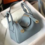 HERM Lindy Mini Bag In Blue Lin   GHW