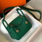 HERM Lindy Mini Bag In Green   GHW