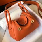 HERM Lindy Mini Bag In Orange   GHW