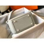 HERM Lindy Mini Bag In Pearl Grey   GHW - Image 3