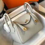 HERM Lindy Mini Bag In Pearl Grey   GHW