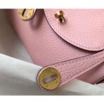 HERM Lindy Mini Bag In Pink   GHW - Image 6
