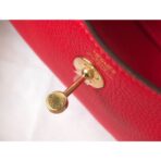 HERM Lindy Mini Bag In Red   GHW - Image 5