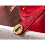 HERM Lindy Mini Bag In Red   GHW - Image 8