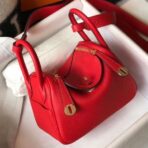 HERM Lindy Mini Bag In Red   GHW