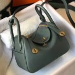 HERM Lindy Mini Bag In Vert Amande   GHW
