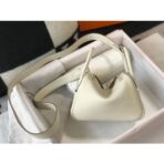 HERM Lindy Mini Bag In White   GHW - Image 2