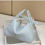 HERM Lindy 26cm Bag In Blue Brume   GHW - Image 8