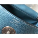 HERM Lindy 26cm Bag In Blue Jean   PHW - Image 6