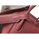 HERM Lindy 26cm Bag In Bordeaux   PHW - Image 6