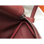 HERM Lindy 26cm Bag In Bordeaux   PHW - Image 7