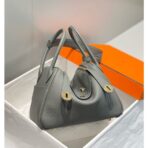 HERM Lindy 26cm Bag In Gris Meyer   GHW - Image 3