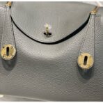 HERM Lindy 26cm Bag In Gris Meyer   GHW - Image 7