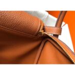 HERM Lindy 26cm Bag In Gold   GHW - Image 7