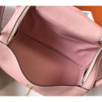 HERM Lindy 26cm Bag In Pink   GHW - Image 8