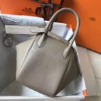 HERM Lindy 26cm Bag In Gris Tourterelle   PHW - Image 3
