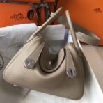 HERM Lindy 26cm Bag In Gris Tourterelle   PHW