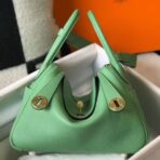 HERM Lindy 26cm Bag In Vert Criquet   GHW