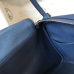 HERM Lindy 30cm Bag In Blue Agate   PHW - Image 8