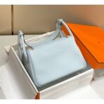 HERM Lindy 30cm Bag In Blue Brume   GHW - Image 2