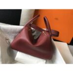 HERM Lindy 30cm Bag In Bordeaux   GHW - Image 2