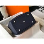 HERM Lindy 30cm Bag In Navy Blue   GHW - Image 3