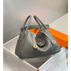HERM Lindy 30cm Bag In Gris Meyer   GHW - Image 3