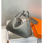 HERM Lindy 30cm Bag In Gris Meyer   GHW - Image 4