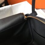 HERM Lindy 30cm Bag In Black   GHW - Image 7