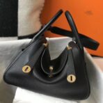 HERM Lindy 30cm Bag In Black   GHW