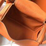 HERM Lindy 30cm Bag In Orange   GHW - Image 8
