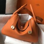 HERM Lindy 30cm Bag In Orange   GHW