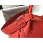 HERM Lindy 30cm Bag In Red   GHW - Image 5