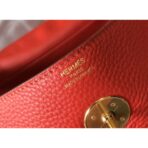 HERM Lindy 30cm Bag In Red   GHW - Image 6
